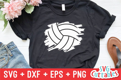 Volleyball Paint Stroke SVG Svg Cuttables 