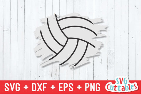 Volleyball Paint Stroke SVG Svg Cuttables 