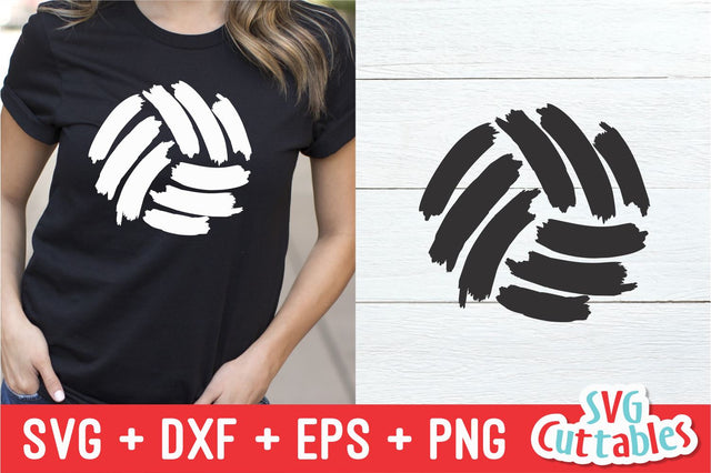 Volleyball Paint Strokes SVG Svg Cuttables 