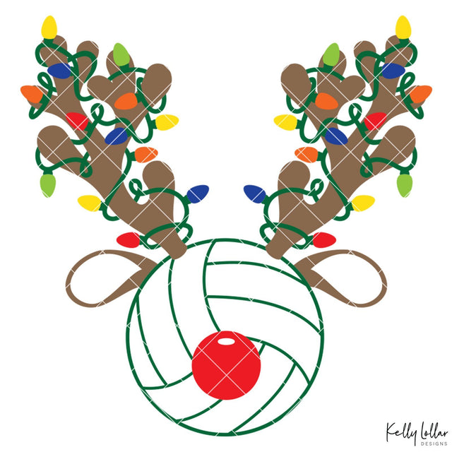 Volleyball Reindeer SVG Kelly Lollar Designs 