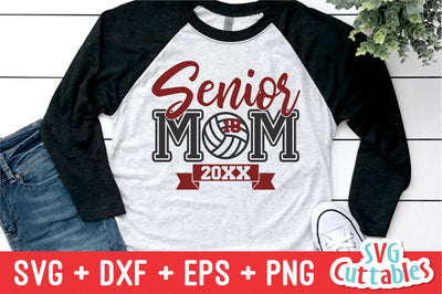 Volleyball Senior Mom SVG Svg Cuttables 