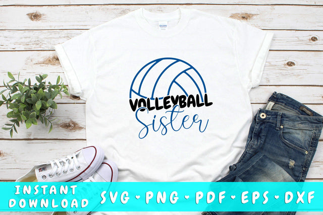 Volleyball Sister SVG SVG HappyDesignStudio 