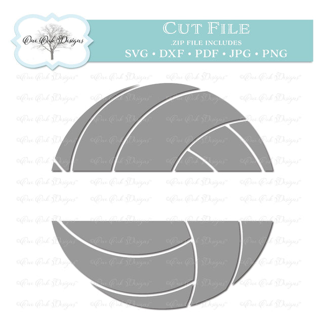 Volleyball - Split SVG One Oak Designs 