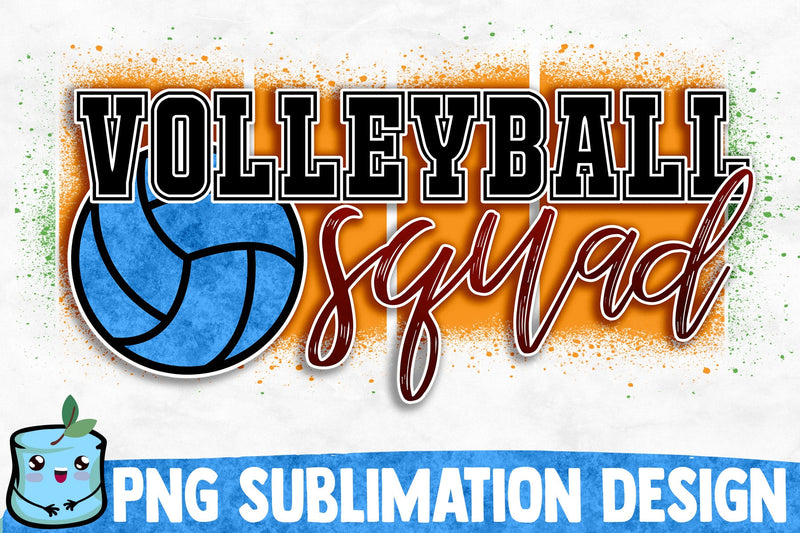 Volleyball Squad Sublimation Design Sublimation MintyMarshmallows 