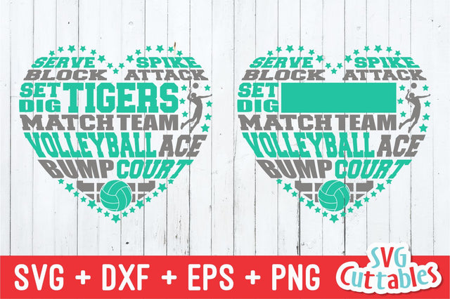 Volleyball Subway Art Heart SVG Svg Cuttables 
