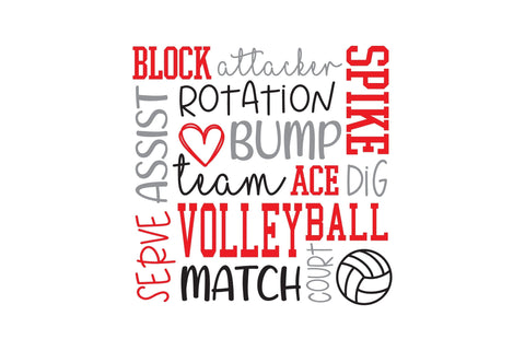 Volleyball Subway Art SVG Ikonart Design Shop 