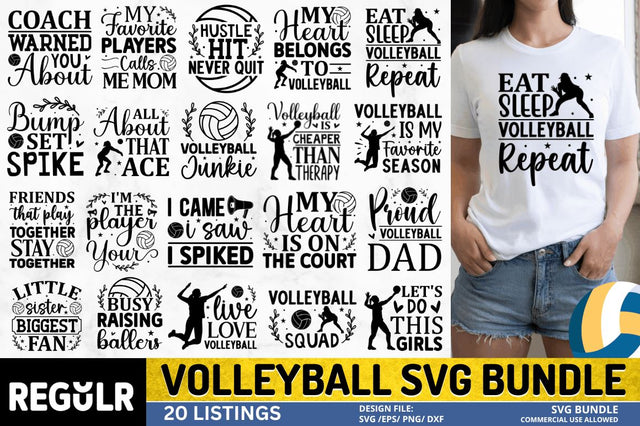 Volleyball Svg Bundle SVG Regulrcrative 