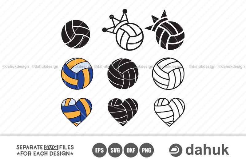 Volleyball Svg Bundle, Volleyball Heart Svg, Svg, Eps, Dxf, Png ...