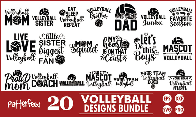 Volleyball SVG Designs Bundle SVG PatternFeed8 