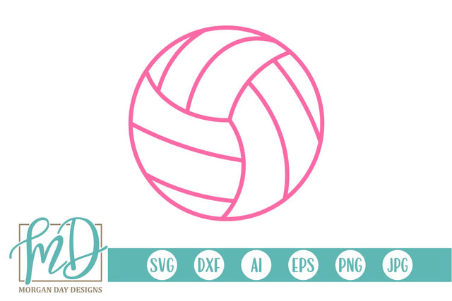Volleyball SVG Morgan Day Designs 