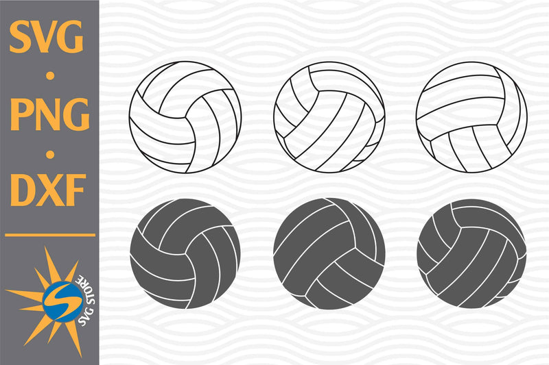 Volleyball SVG, PNG, DXF Digital Files Include - So Fontsy