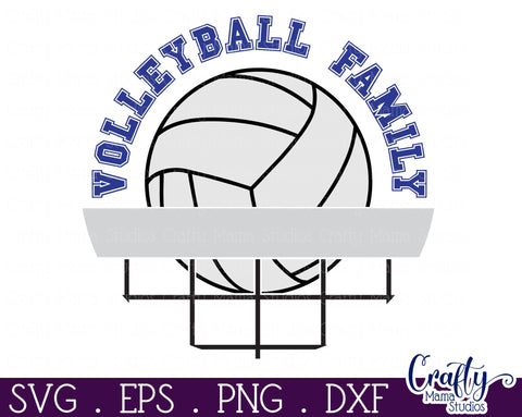 Volleyball Svg, Round Sports Sign, Sport Family Door Hanger SVG Crafty Mama Studios 