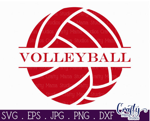 Volleyball svg - Split Volleyball Svg SVG Crafty Mama Studios 