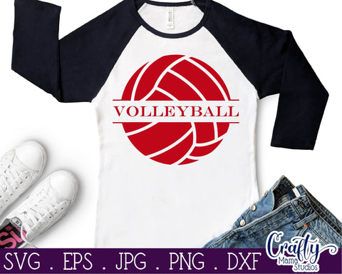 Volleyball svg - Split Volleyball Svg SVG Crafty Mama Studios 