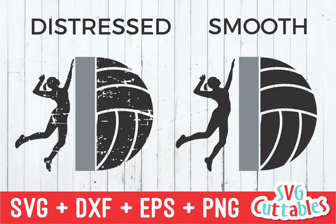 Volleyball svg - Volleyball Cut File - Template 0041 - svg - eps - dxf - Volleyball Team - Silhouette - Cricut cut file, Digital download SVG Svg Cuttables 