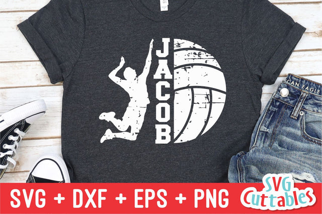 Volleyball svg - Volleyball Cut File - Template 0042 - svg - eps - dxf - Volleyball Team - Silhouette - Cricut cut file, Digital download SVG Svg Cuttables 