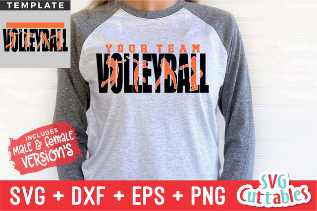 Volleyball svg - Volleyball Cut File - Template 0044 - svg - eps - dxf - Volleyball Team - Silhouette - Cricut cut file, Digital download SVG Svg Cuttables 