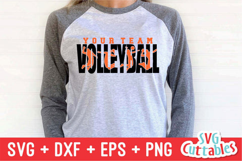 Volleyball svg - Volleyball Cut File - Template 0044 - svg - eps - dxf - Volleyball Team - Silhouette - Cricut cut file, Digital download SVG Svg Cuttables 