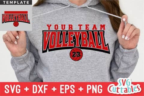 Volleyball svg - Volleyball Cut File - Template 0045 - svg - eps - dxf - Volleyball Team - Silhouette - Cricut cut file, Digital download SVG Svg Cuttables 