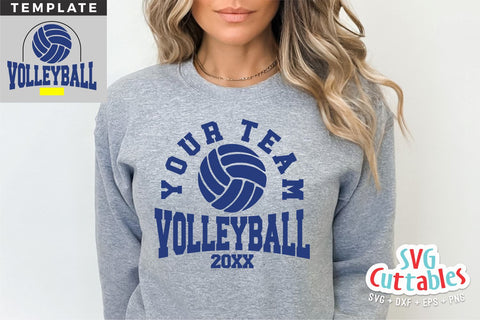 Volleyball svg - Volleyball Cut File - Template 0064 - svg - eps - dxf - Volleyball Team - Silhouette - Cricut cut file, Digital download SVG Svg Cuttables 