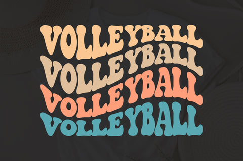 Volleyball svg, Volleyball Fan svg, Volleyball mom svg, Sports svg, Wavy Letters svg, Game Day svg, Svg Dxf Eps Ai Png Silhouette Cricut SVG Fauz 