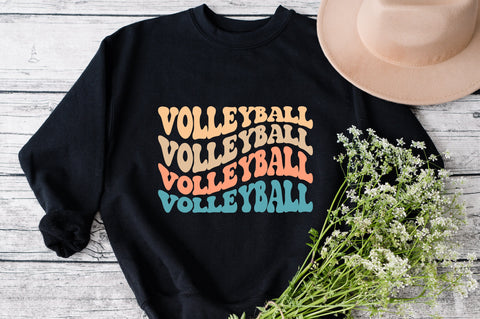 Volleyball svg, Volleyball Fan svg, Volleyball mom svg, Sports svg, Wavy Letters svg, Game Day svg, Svg Dxf Eps Ai Png Silhouette Cricut SVG Fauz 