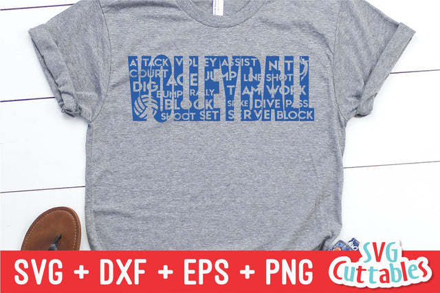 Volleyball svg - Volleyball Word Art SVG - Subway Art - dxf -eps - Volleyball Team - Template - Silhouette - Cricut Cut File - Digital File SVG Svg Cuttables 
