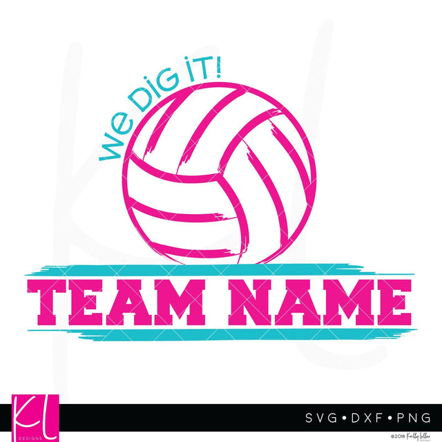 Volleyball Team SVG Kelly Lollar Designs 