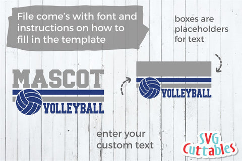 Volleyball Template 0033 SVG Svg Cuttables 