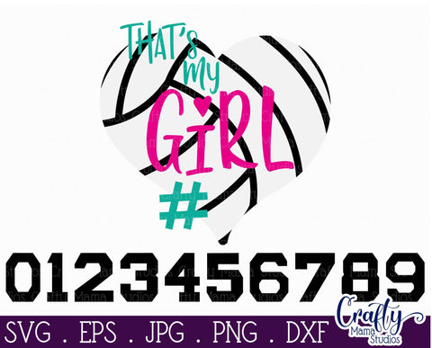Volleyball - That's My Girl Svg SVG Crafty Mama Studios 