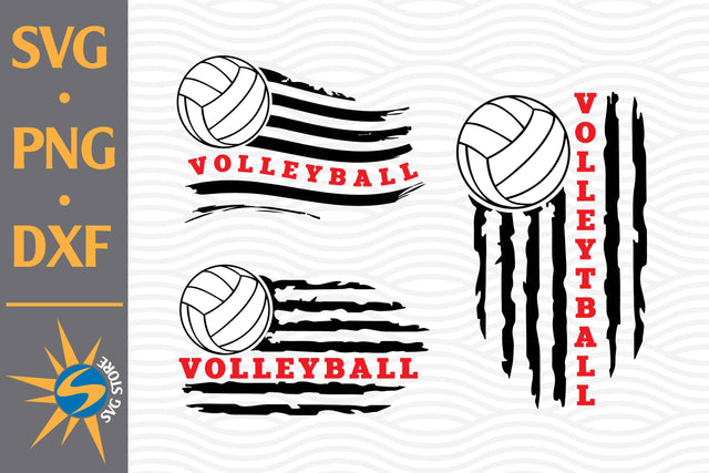 Volleyball US Flag SVG, PNG, DXF Digital Files Include SVG SVGStoreShop 