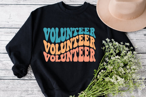 Volunteer Svg, Volunteer Crew Svg, Volunteer Work Svg, Volunteer Shirt Svg, Positive Svg, Charity Svg, Church Svg, Wavy Stacked Svg SVG Fauz 
