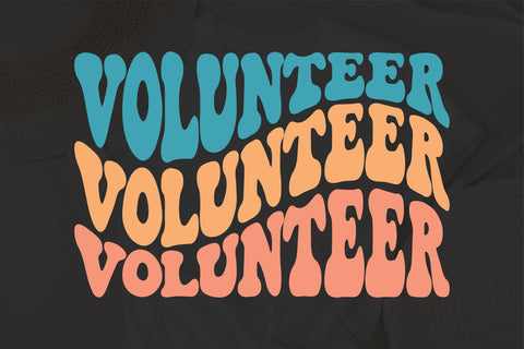 Volunteer Svg, Volunteer Crew Svg, Volunteer Work Svg, Volunteer Shirt Svg, Positive Svg, Charity Svg, Church Svg, Wavy Stacked Svg SVG Fauz 