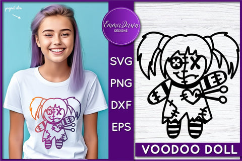 Voodoo Doll SVG SVG Emma Dawn Designs 