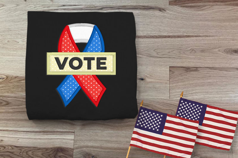 Vote Ribbon Applique Embroidery Embroidery/Applique DESIGNS Risa Rocks It 