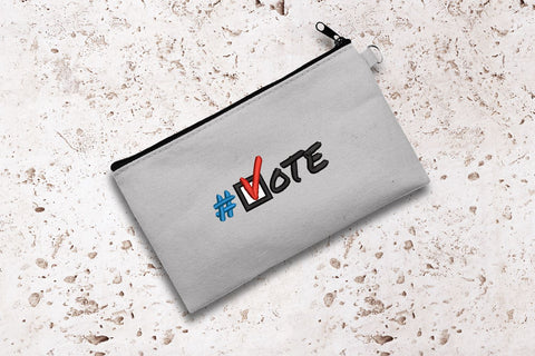 Vote Square with Star Applique Embroidery Embroidery/Applique Designed by Geeks 