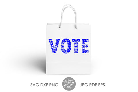 Vote SVG, USA elections, Mandala SVG Artisan Craft SVG 