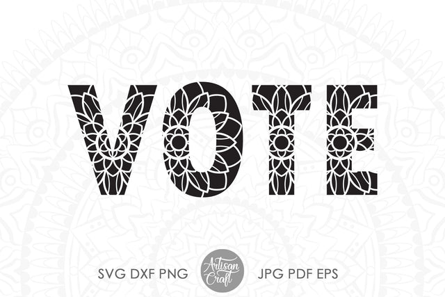 Vote SVG, USA elections, Mandala SVG Artisan Craft SVG 