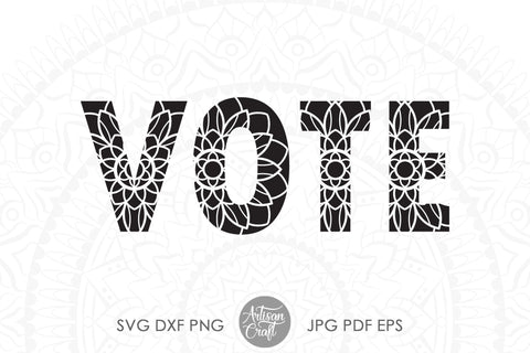 Vote SVG, USA elections, Mandala SVG Artisan Craft SVG 