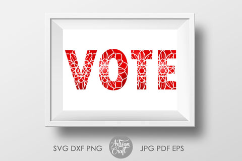 Vote SVG, USA elections, Mandala SVG Artisan Craft SVG 