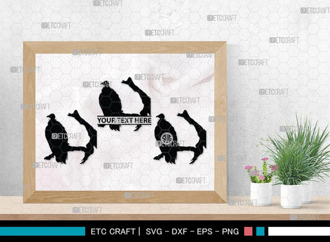 Vulture Monogram, Vulture Silhouette, Vulture SVG, Vulture Bird Svg, Flying Bird Svg, Vulture Flying Svg, Sitting Bird Svg, SB00331 SVG ETC Craft 