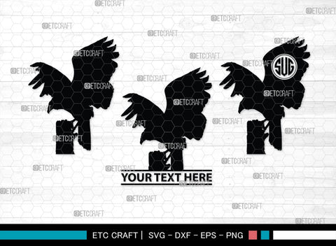 Vulture Monogram, Vulture Silhouette, Vulture SVG, Vulture Bird Svg, Flying Bird Svg, Vulture Flying Svg, Sitting Bird Svg, SB00331 SVG ETC Craft 