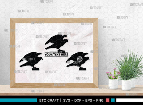 Vulture Monogram, Vulture Silhouette, Vulture SVG, Vulture Bird Svg, Flying Bird Svg, Vulture Flying Svg, Sitting Bird Svg, SB00331 SVG ETC Craft 