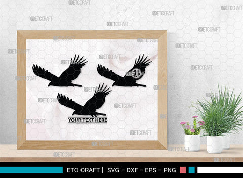Vulture Monogram, Vulture Silhouette, Vulture SVG, Vulture Bird Svg, Flying Bird Svg, Vulture Flying Svg, Sitting Bird Svg, SB00331 SVG ETC Craft 
