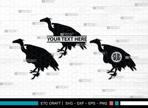 Vulture Monogram, Vulture Silhouette, Vulture SVG, Vulture Bird Svg, Flying Bird Svg, Vulture Flying Svg, Sitting Bird Svg, SB00331 SVG ETC Craft 