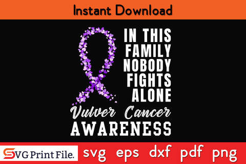 Vulvar Cancer Awareness Shirt SVG PNG Cricut Silhouette Cut File SVG SVG Print File 