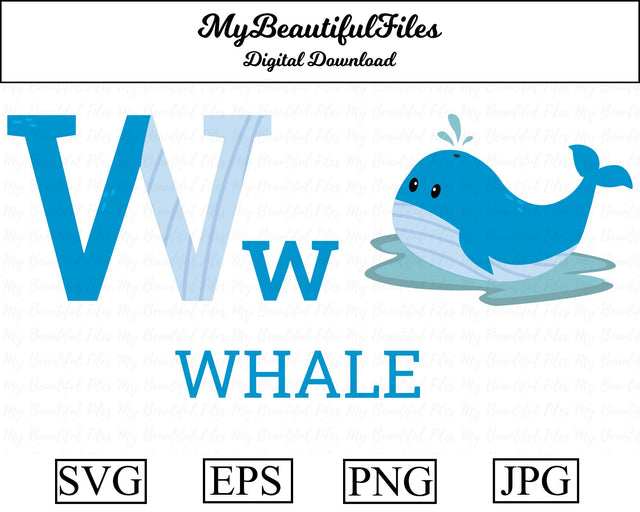 w-whale SVG MyBeautifulFiles 