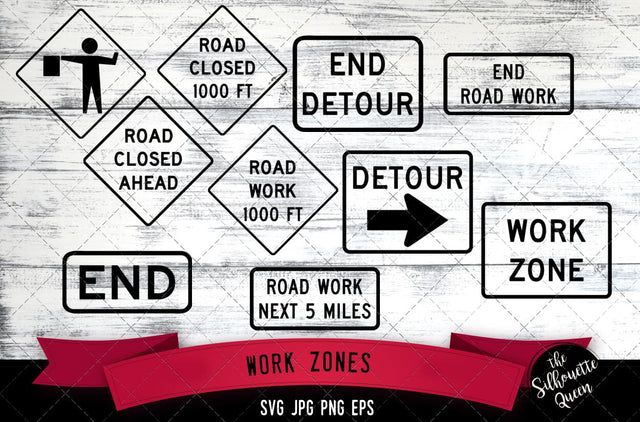 W20 series Work zones Icon SVG -Vector Symbol Commercial & Personal Use- Cricut,Silhouette,Cameo,Vinyl Cut SVG Loveleen Kaur 