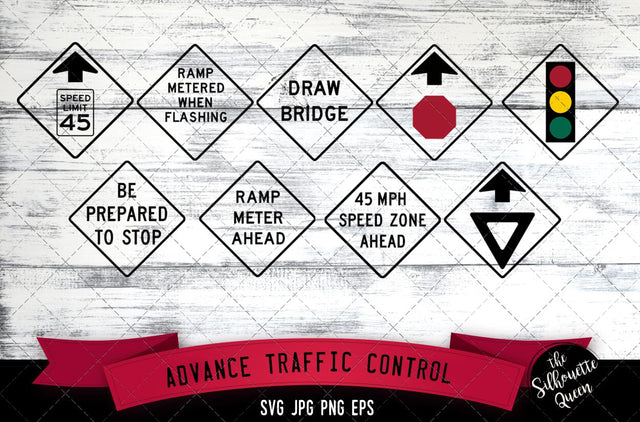 W3 series Advance traffic control Icon SVG -Vector Symbol Commercial & Personal Use- Cricut,Silhouette,Cameo,Vinyl Cut SVG Loveleen Kaur 