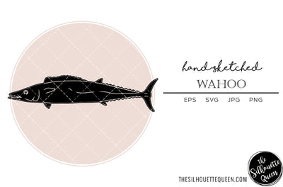 Wahoo Hand sketched, hand drawn vector clipart SVG Loveleen Kaur 